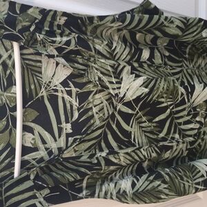 George Women's Tropical Leaf Blouse - Green and Black